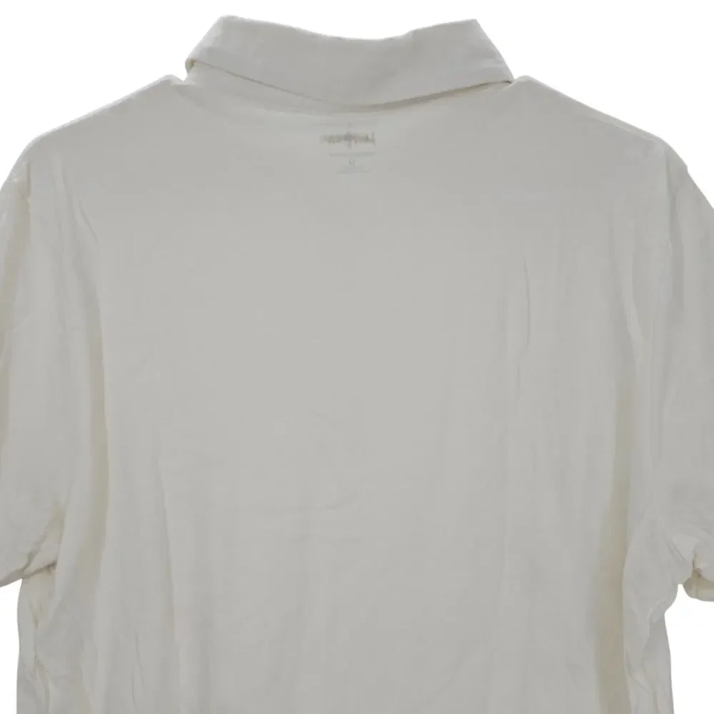 J. Crew Mens size S Untucked Sueded Jersey Short Sleeve Polo White BW395 NEW
